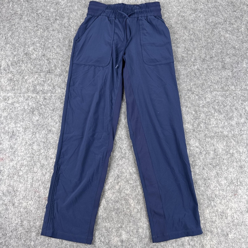 Lululemon Pants Womens 2 Navy Blue Stretch Drawstring Athletic Joggers LW6CUVS